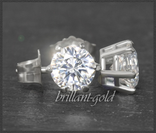 Brillant Solitär Stecker 585 Gold; 1,53ct, Si1